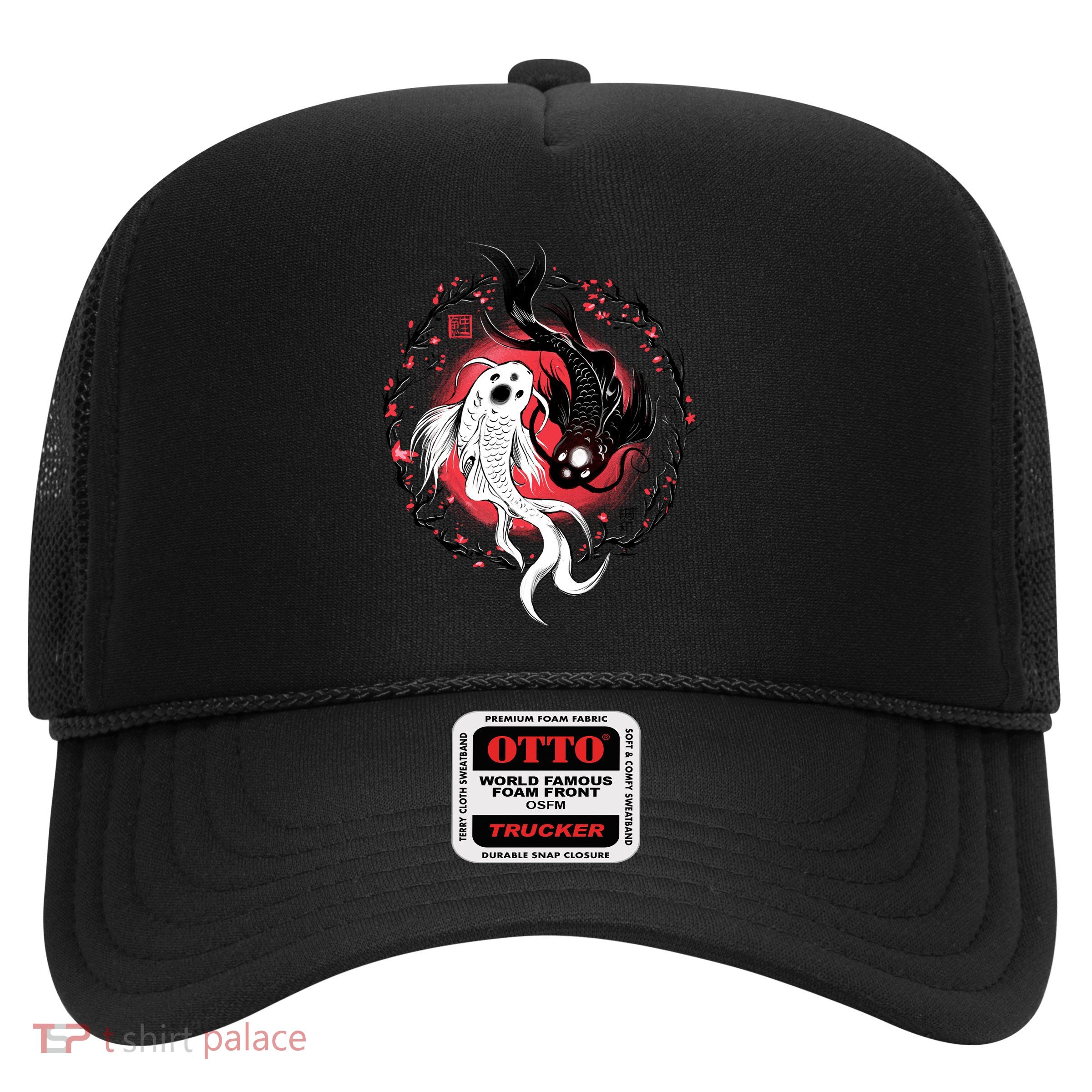 Koi Fish Ying Yang Japanese Trucker Hat