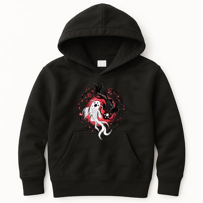 Koi Fish Ying Yang Japanese Kids Hoodie