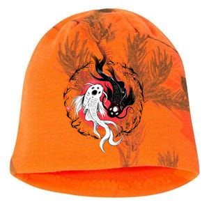 Koi Fish Ying Yang Japanese Kati - Camo Knit Beanie