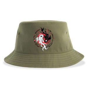 Koi Fish Ying Yang Japanese Sustainable Bucket Hat