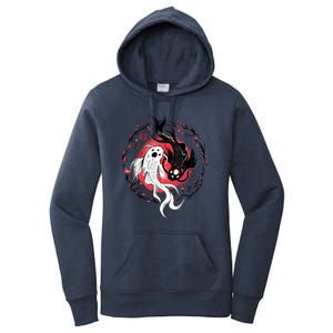 Koi Fish Ying Yang Japanese Women's Pullover Hoodie