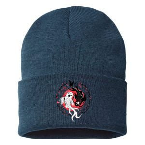 Koi Fish Ying Yang Japanese Sustainable Knit Beanie