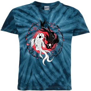 Koi Fish Ying Yang Japanese Kids Tie-Dye T-Shirt