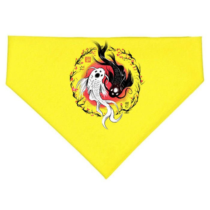 Koi Fish Ying Yang Japanese USA-Made Doggie Bandana