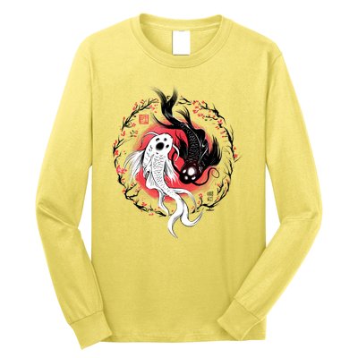 Koi Fish Ying Yang Japanese Long Sleeve Shirt