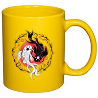 Koi Fish Ying Yang Japanese 11oz C Handle Ceramic Mug