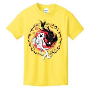 Koi Fish Ying Yang Japanese Kids T-Shirt