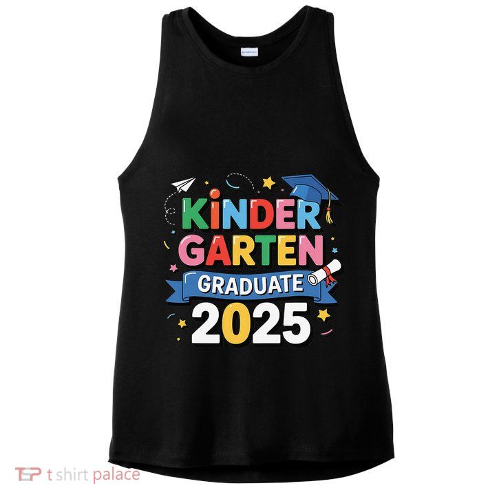 Kindergarten Graduation 2025 Graduate Grad Ladies PosiCharge Tri-Blend Wicking Tank