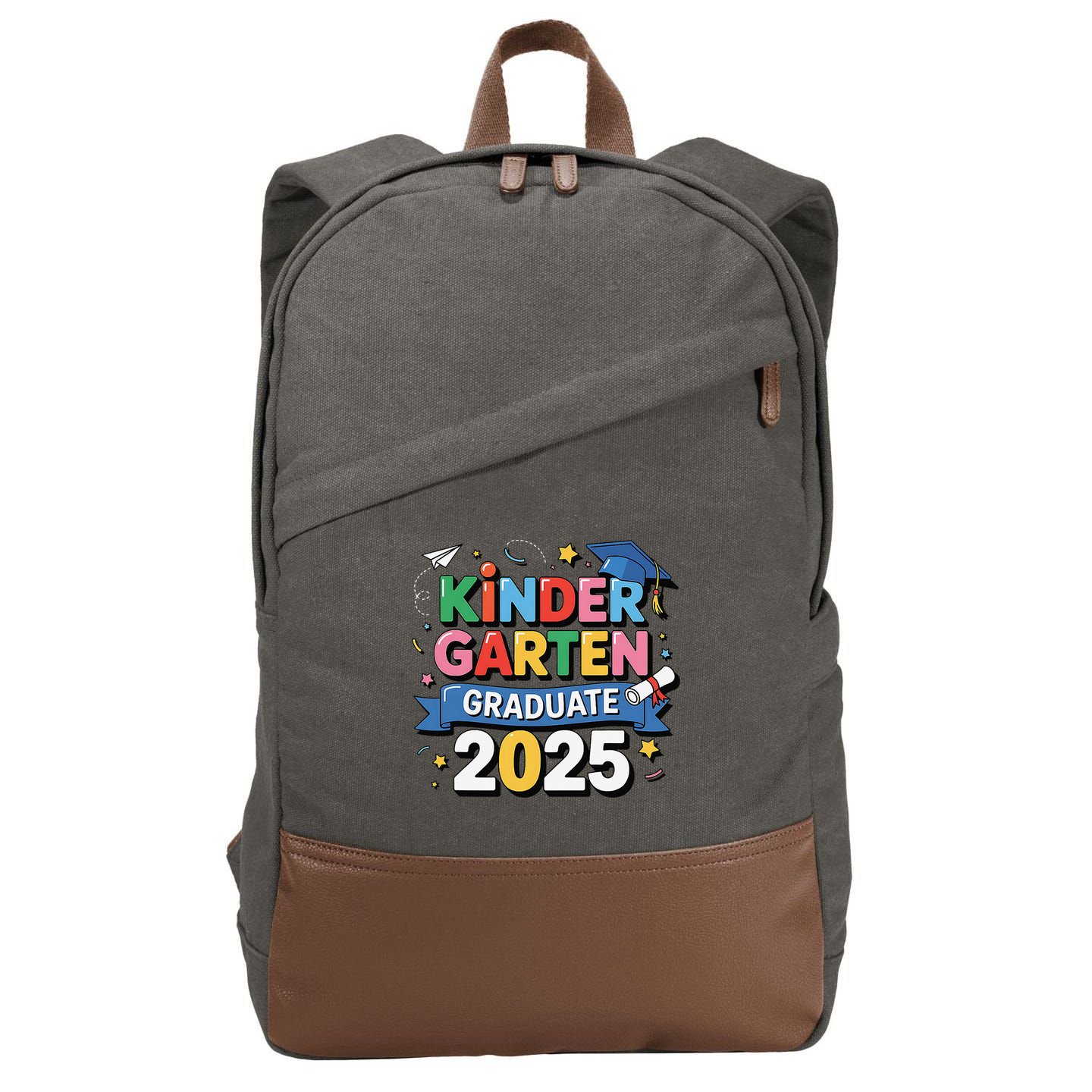 Kindergarten Graduation 2025 Graduate Grad Cotton Canvas Backpack