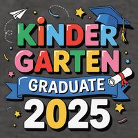 Kindergarten Graduation 2025 Graduate Grad Vector Backpack