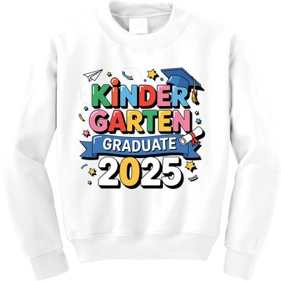 Kindergarten Graduation 2025 Graduate  Kids Sweatshirt