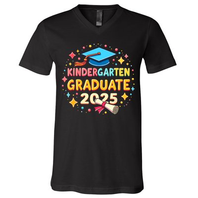 Kindergarten Graduation 2025 Graduate V-Neck T-Shirt