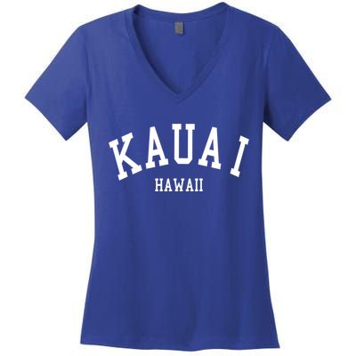 Kauai Gift Aloha Hawaii Tribe Beach Gift Women's V-Neck T-Shirt