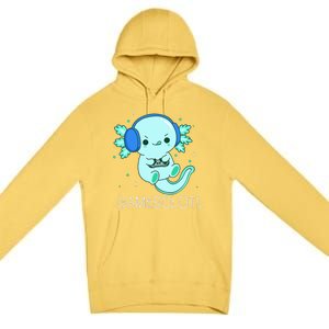 Kawaii Gamesolotl Axolotl Gamer Anime Gifts Premium Pullover Hoodie