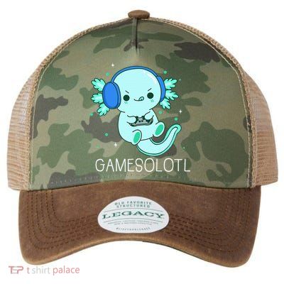Kawaii Gamesolotl Axolotl Gamer Anime Gifts Legacy Tie Dye Trucker Hat