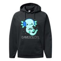 Kawaii Gamesolotl Axolotl Gamer Anime Gifts Performance Fleece Hoodie