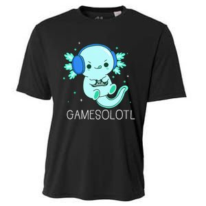 Kawaii Gamesolotl Axolotl Gamer Anime Gifts Cooling Performance Crew T-Shirt