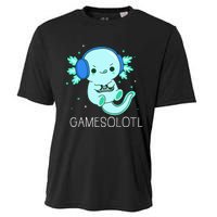 Kawaii Gamesolotl Axolotl Gamer Anime Gifts Cooling Performance Crew T-Shirt