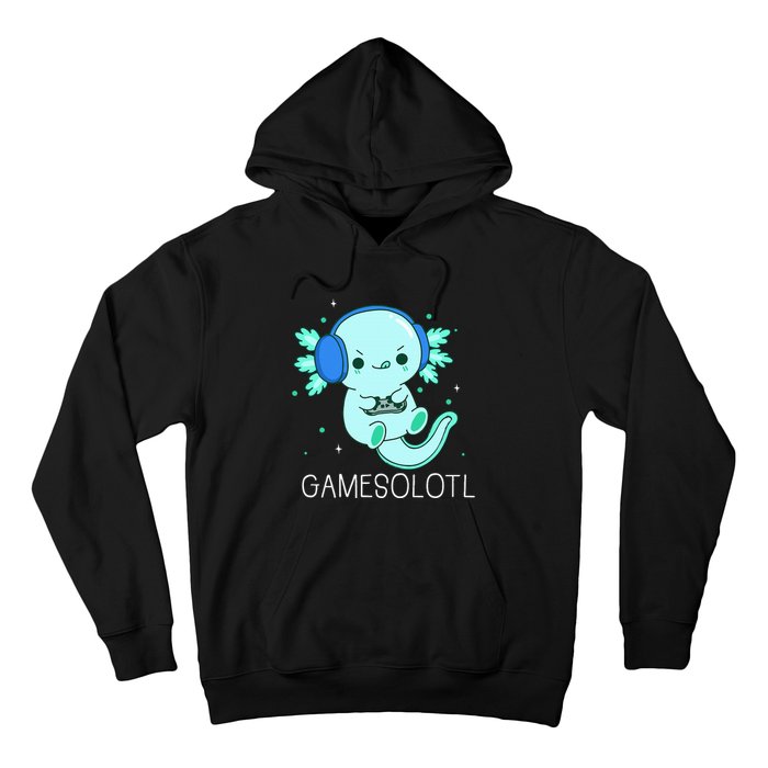 Kawaii Gamesolotl Axolotl Gamer Anime Gifts Hoodie