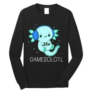 Kawaii Gamesolotl Axolotl Gamer Anime Gifts Long Sleeve Shirt