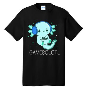 Kawaii Gamesolotl Axolotl Gamer Anime Gifts Tall T-Shirt