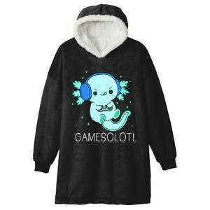 Kawaii Gamesolotl Axolotl Gamer Anime Gifts Hooded Wearable Blanket