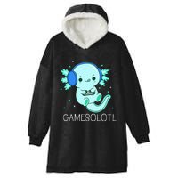 Kawaii Gamesolotl Axolotl Gamer Anime Gifts Hooded Wearable Blanket