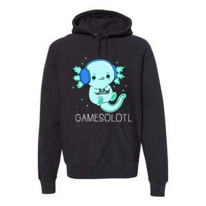 Kawaii Gamesolotl Axolotl Gamer Anime Gifts Premium Hoodie