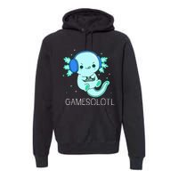 Kawaii Gamesolotl Axolotl Gamer Anime Gifts Premium Hoodie