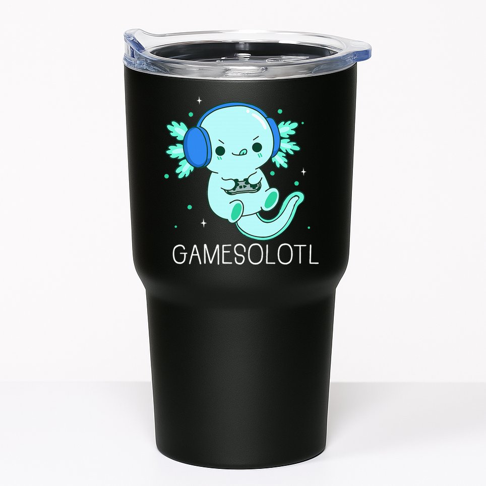 Kawaii Gamesolotl Axolotl Gamer Anime Gifts Tumbler