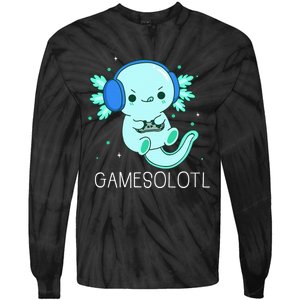 Kawaii Gamesolotl Axolotl Gamer Anime Gifts Tie-Dye Long Sleeve Shirt