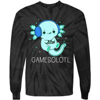 Kawaii Gamesolotl Axolotl Gamer Anime Gifts Tie-Dye Long Sleeve Shirt