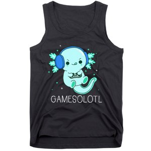 Kawaii Gamesolotl Axolotl Gamer Anime Gifts Tank Top