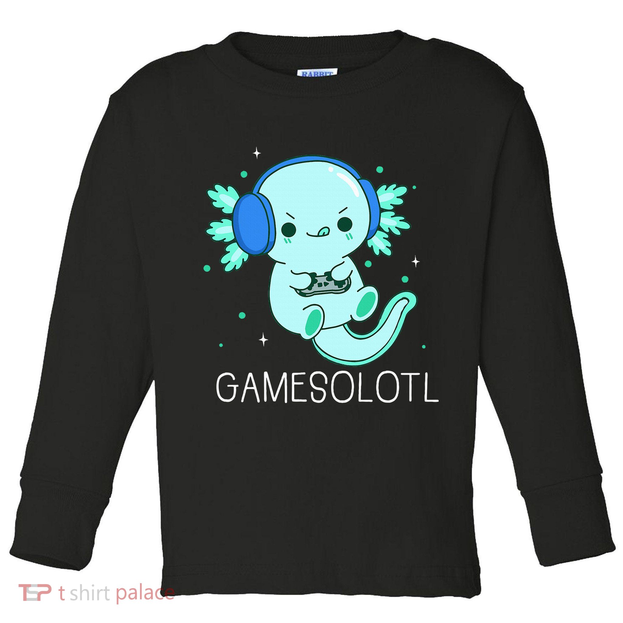 Kawaii Gamesolotl Axolotl Gamer Anime Gifts Toddler Long Sleeve Shirt