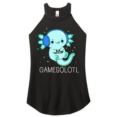 Kawaii Gamesolotl Axolotl Gamer Anime Gifts Women's Perfect Tri Rocker Tank