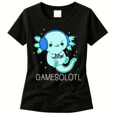 Kawaii Gamesolotl Axolotl Gamer Anime Gifts Womens T-Shirt