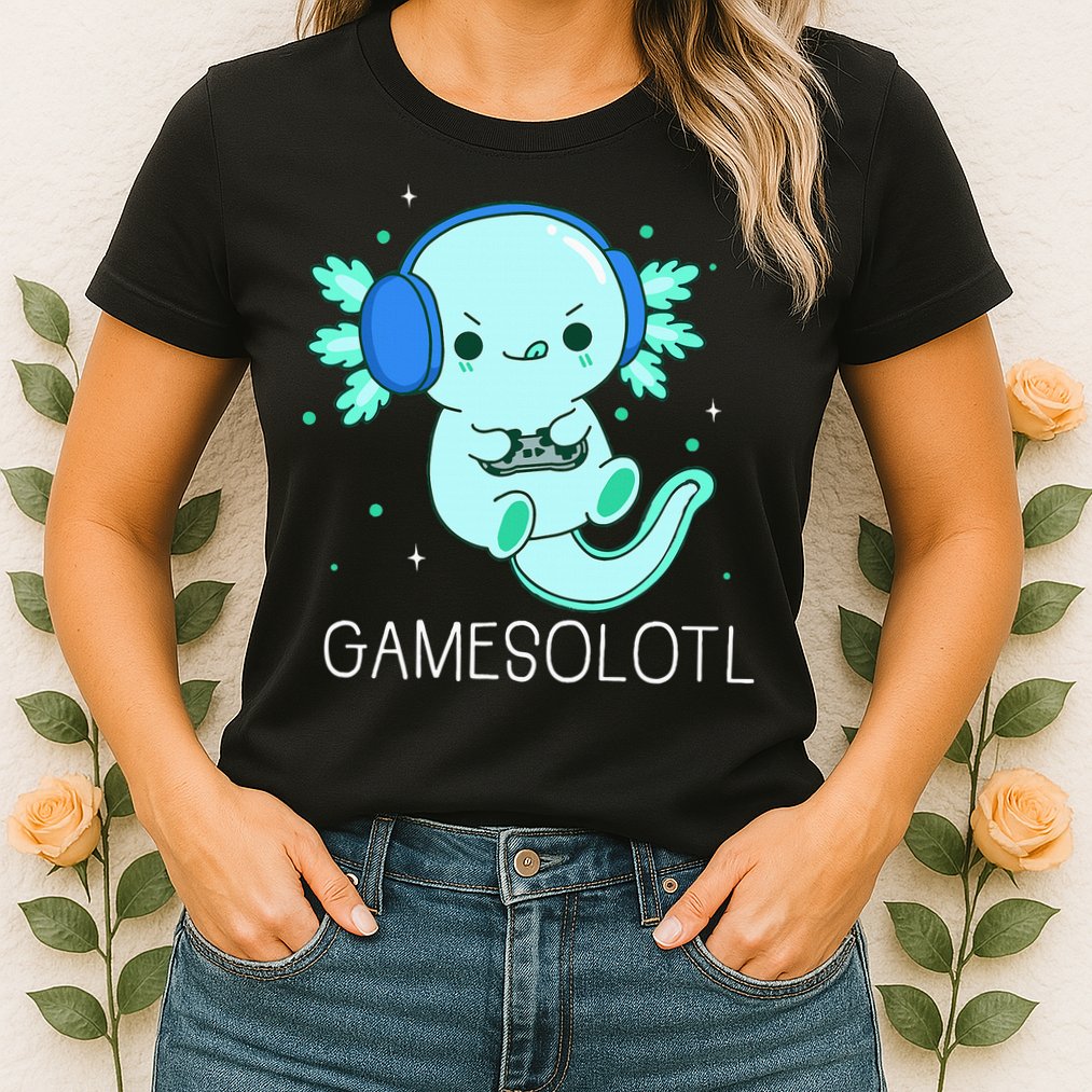 Kawaii Gamesolotl Axolotl Gamer Anime Gifts Womens T-Shirt