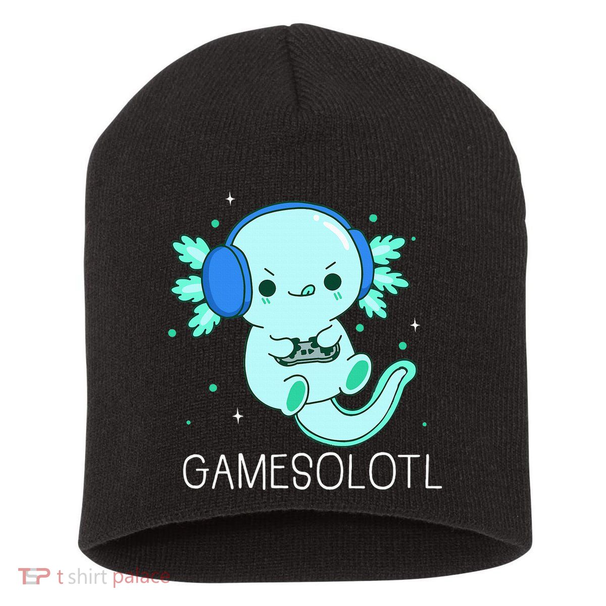 Kawaii Gamesolotl Axolotl Gamer Anime Gifts Short Acrylic Beanie