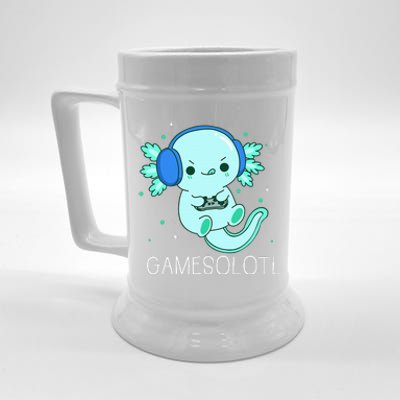 Kawaii Gamesolotl Axolotl Gamer Anime Gifts Beer Stein