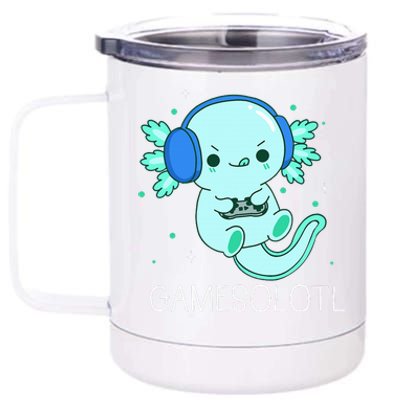 Kawaii Gamesolotl Axolotl Gamer Anime Gifts 12 oz Stainless Steel Tumbler Cup