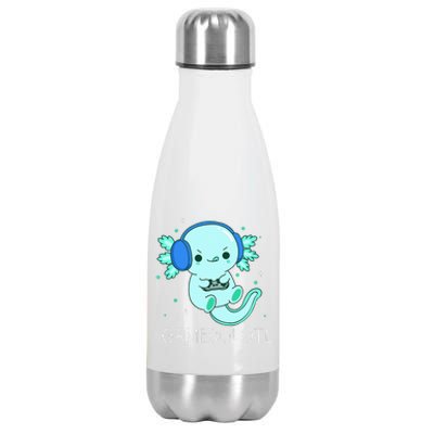 Kawaii Gamesolotl Axolotl Gamer Anime Gifts Stainless Steel Insulated Water Bottle