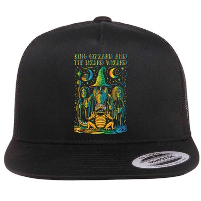 King Gizzard And The Lizard Wizard Original Fan Art Flat Bill Trucker Hat