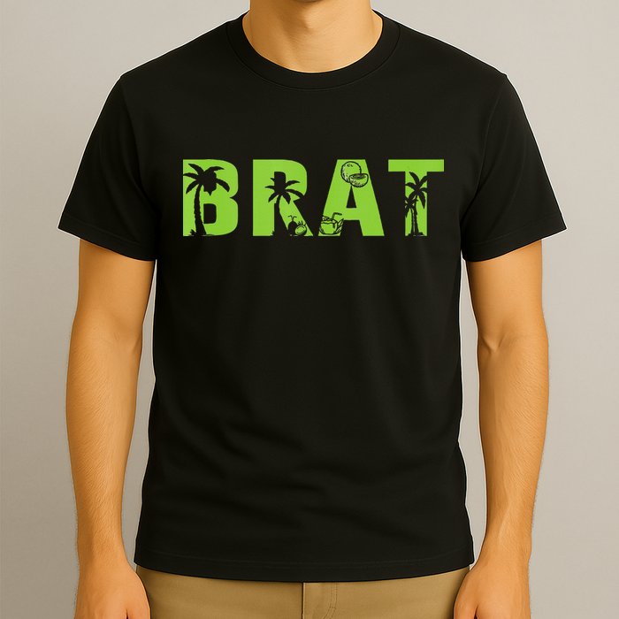 Kamala Green Brat Coconut Tree Summer Vibes T-Shirt
