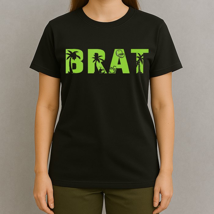 Kamala Green Brat Coconut Tree Summer Vibes T-Shirt