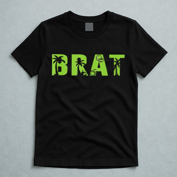 Kamala Green Brat Coconut Tree Summer Vibes T-Shirt