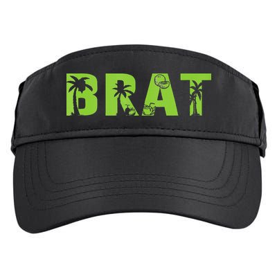 Kamala Green Brat Coconut Tree Summer Vibes Adult Drive Performance Visor