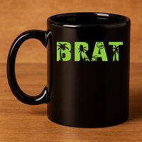 Kamala Green Brat Coconut Tree Summer Vibes 11oz C Handle Ceramic Mug