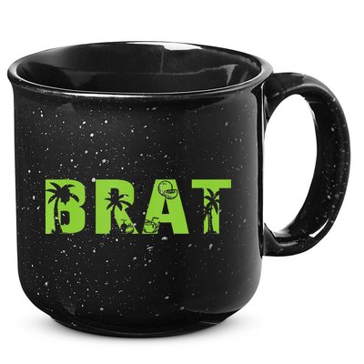 Kamala Green Brat Coconut Tree Summer Vibes 15oz Campfire Ceramic Mug