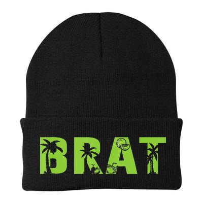 Kamala Green Brat Coconut Tree Summer Vibes Beanie