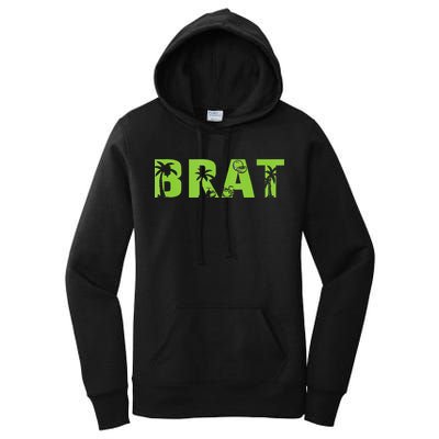 Kamala Green Brat Coconut Tree Summer Vibes Women's Pullover Hoodie
